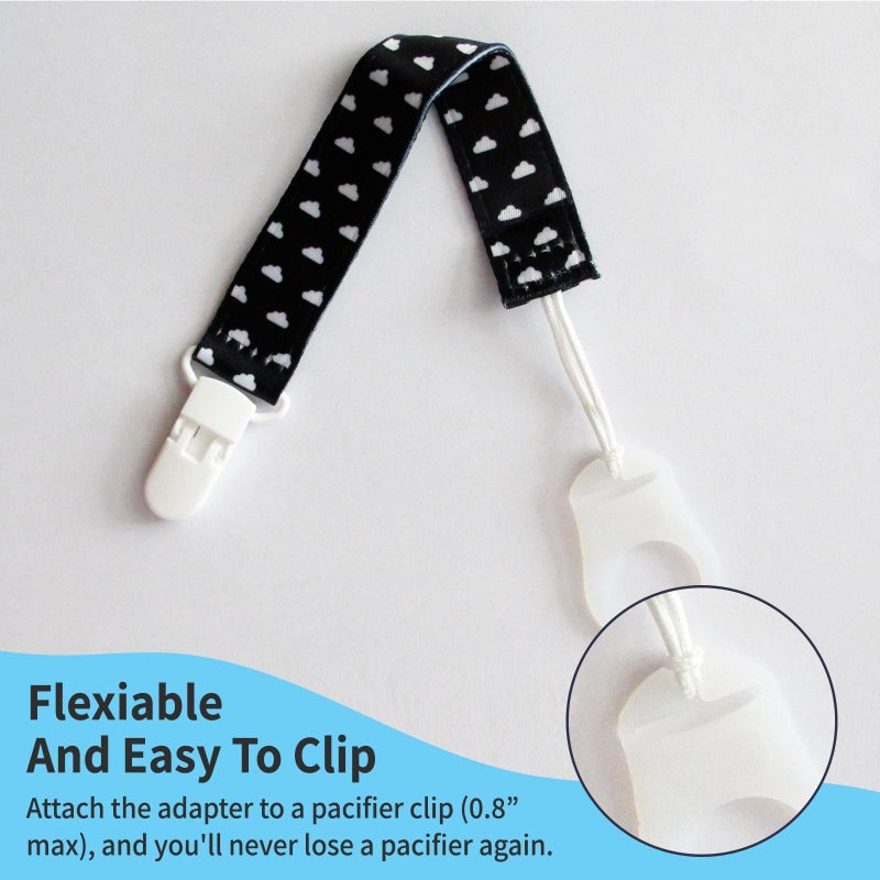 PUTSKA Pacifier Adapter Rings - Silicone Adapter for Pacifier Holder and Clip MAM-Compatible - Image 3